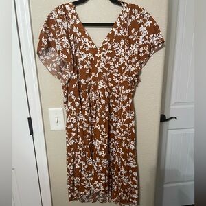Old Navy Brown Floral Top